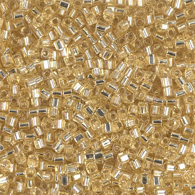 Square Beads 1.8 mm SB-0003 Silverlined Gold x 10 g