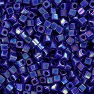Square Beads 1.8 mm SB-0484 Opaque Cobalt AB x 10 g