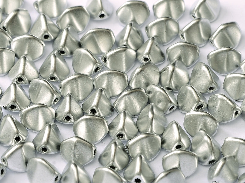 Pinch beads 5 x 3 mm Aluminium Silver x 50