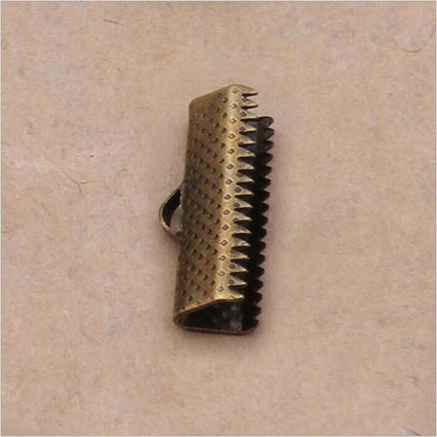 Embouts &agrave; Serrer D&eacute;cor&eacute;s 6 mm Bronze x 10