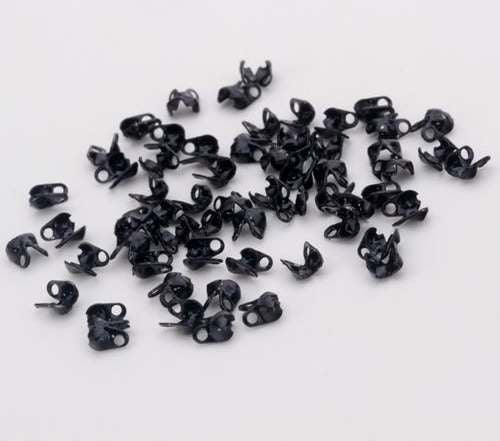 Embout pour Cha&icirc;ne &agrave; Billes 2.4 mm Noir x 10