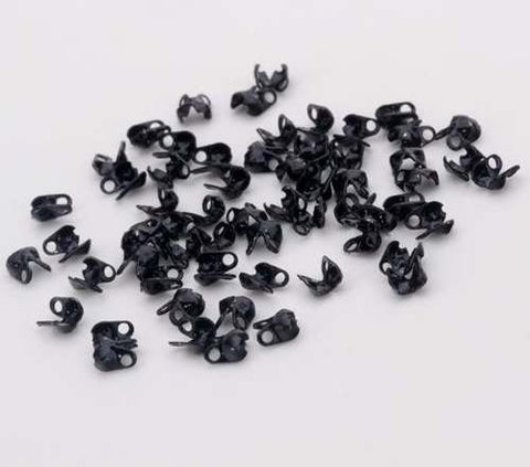 Embout pour Cha&icirc;ne &agrave; Billes 1.5 mm Noir x 10