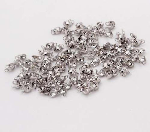 Embout pour Cha&icirc;ne &agrave; Billes 2.4 mm Argent&eacute; x 10